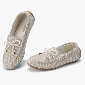 Zurin Beige Loafer-Style Suede Shoes